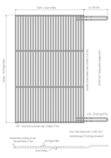 Grillrost Plan