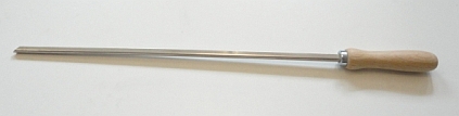 Edelstahl Spieß 8x8 mm mit Holzgriff